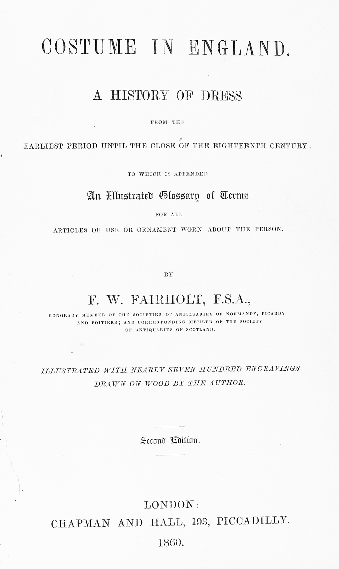 Fairholt 1860 Title Page