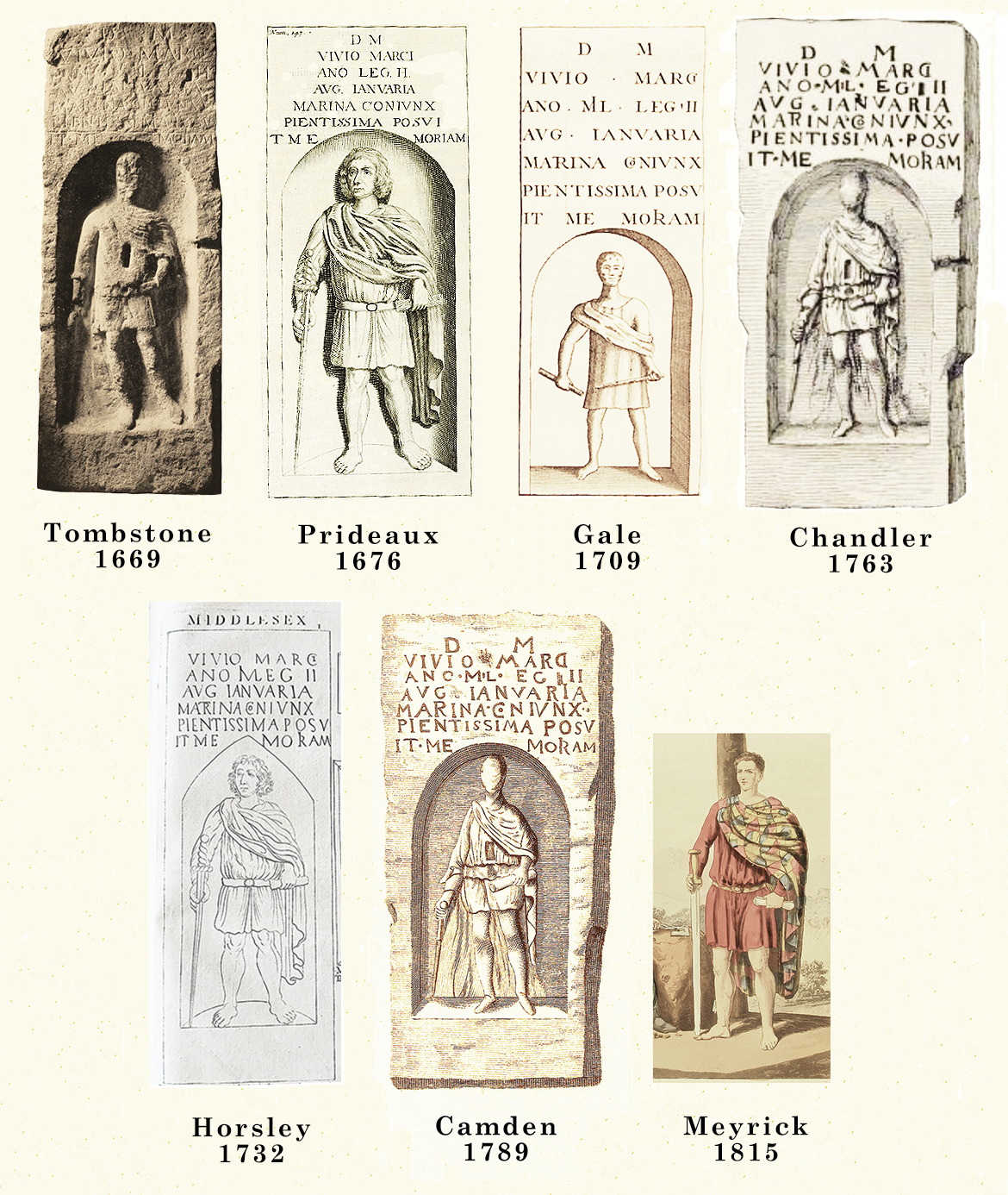 All pre-1815 images of the Ludgate tombstone